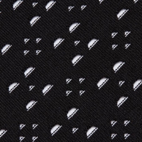 Milly Black/White Laser Cut Pointelle Sheath Dress - Picture 4 of 4